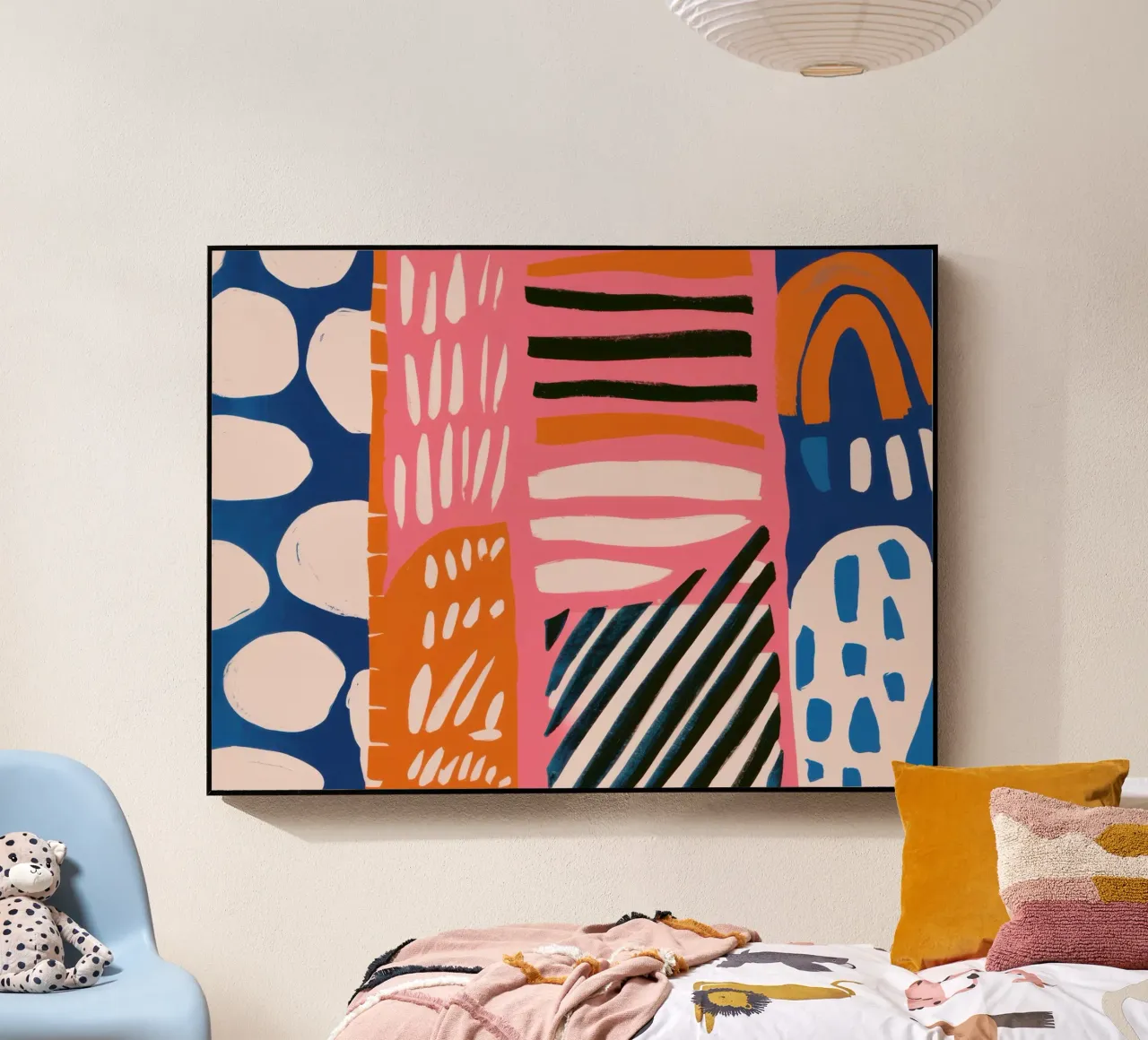 Gribouillis arc-en-ciel abstrait plexiglas de Sky Velour