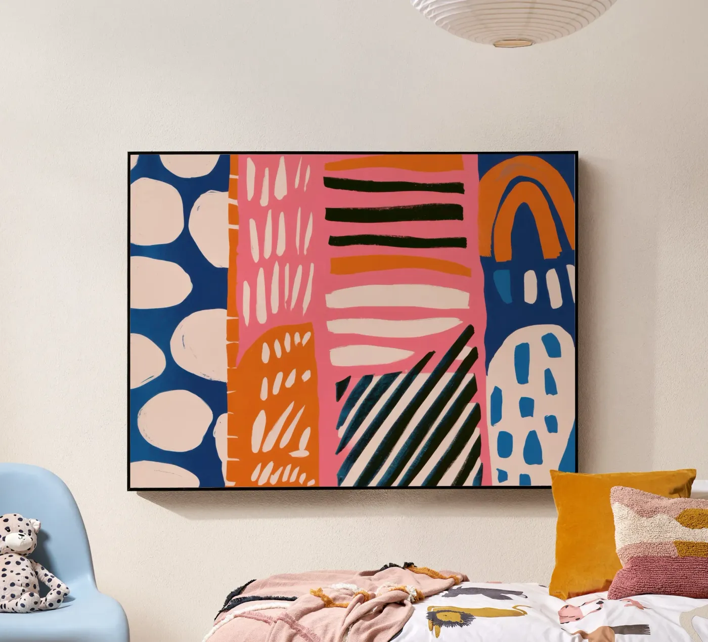 Gribouillis arc-en-ciel abstrait plexiglas de Sky Velour