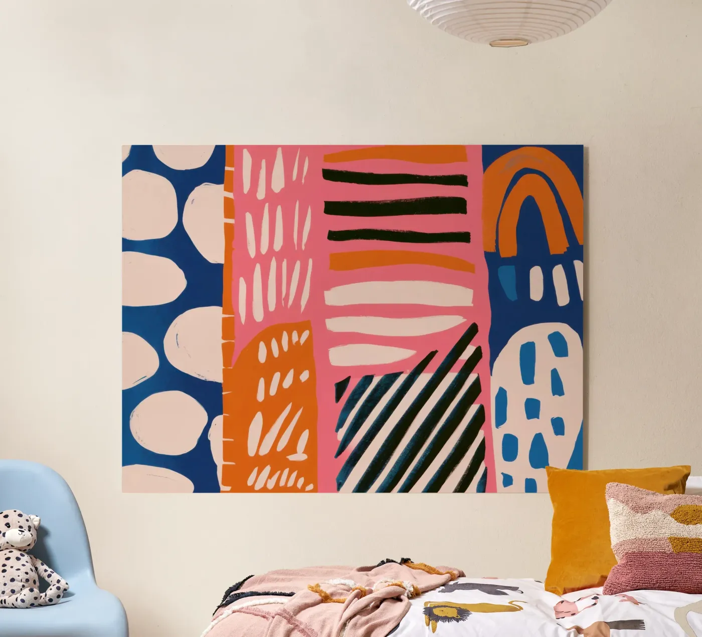 Gribouillis arc-en-ciel abstrait plexiglas de Sky Velour