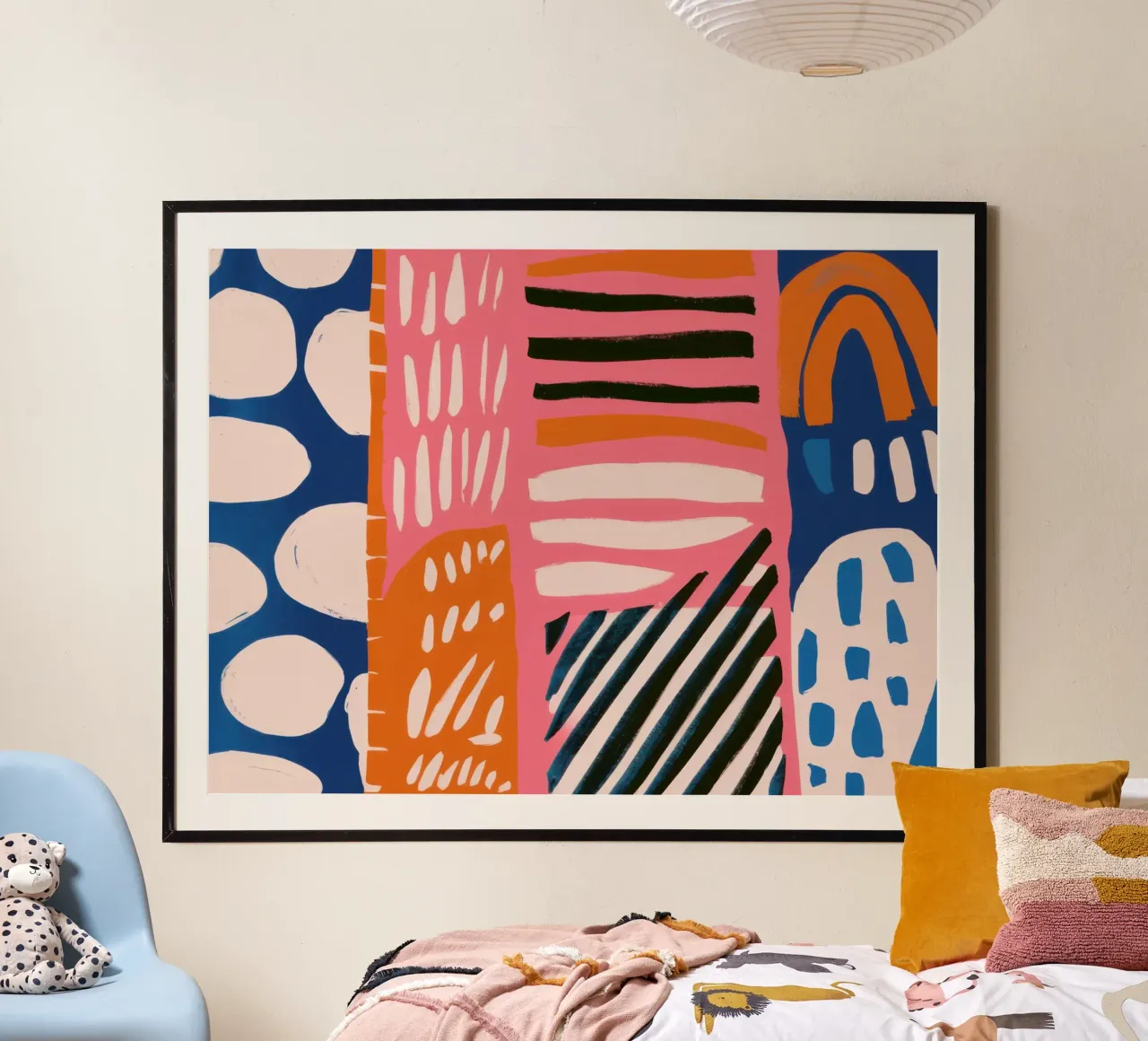 Abstract Rainbow Scribble poster by Sky Velour