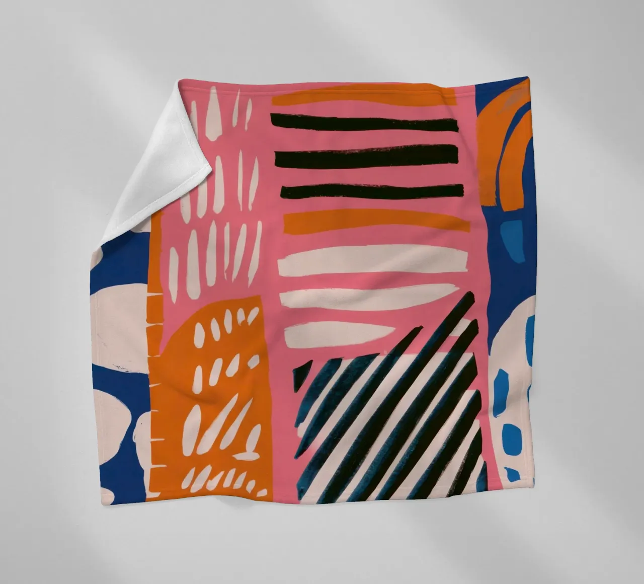 Abstrakte Regenbogen-Kritzelei Fleecedecke von Sky Velour