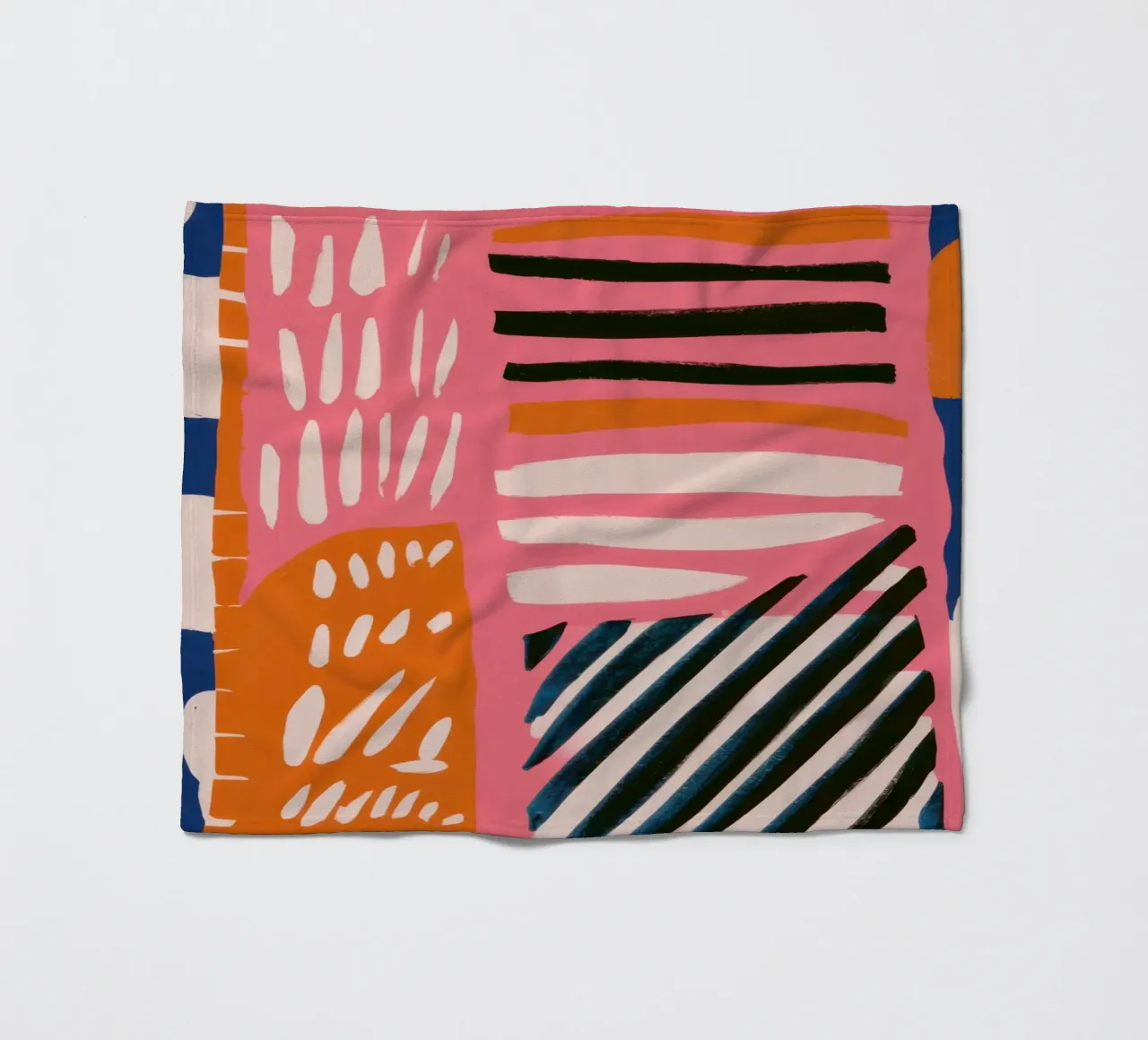 Abstrakte Regenbogen-Kritzelei Fleecedecke von Sky Velour