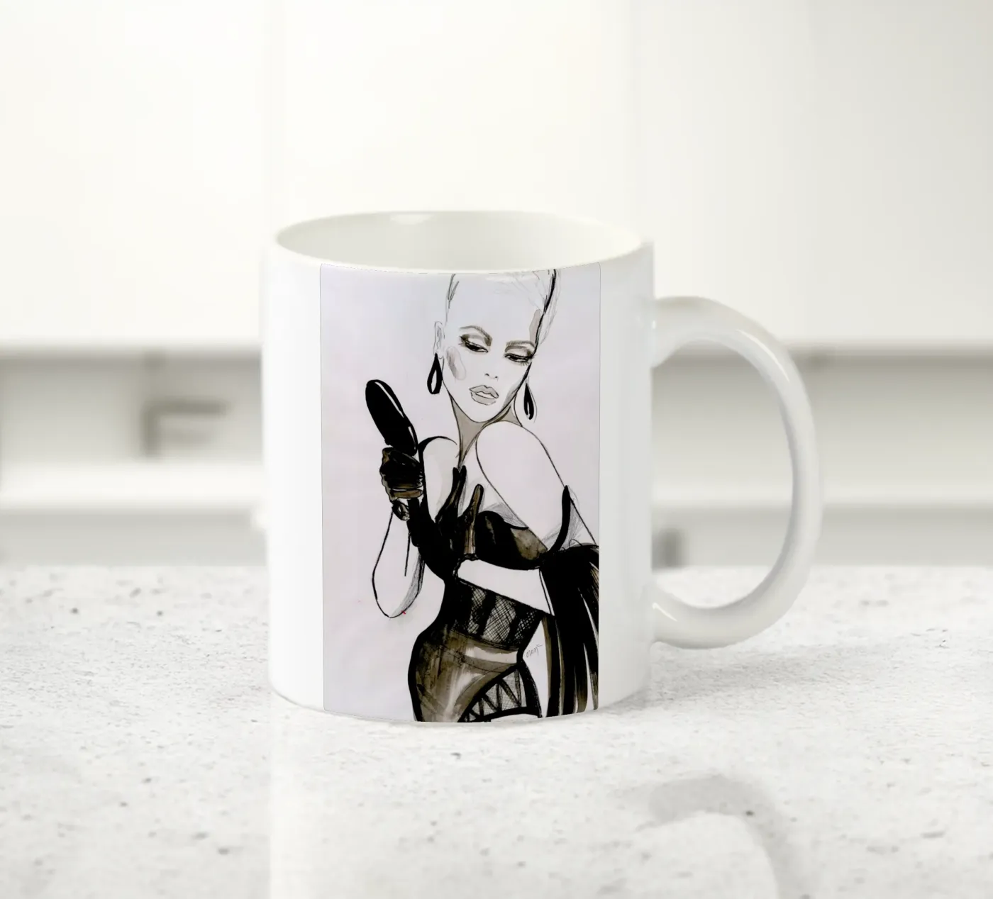 Vanity ceramic mug by Olesja Hännikäinen