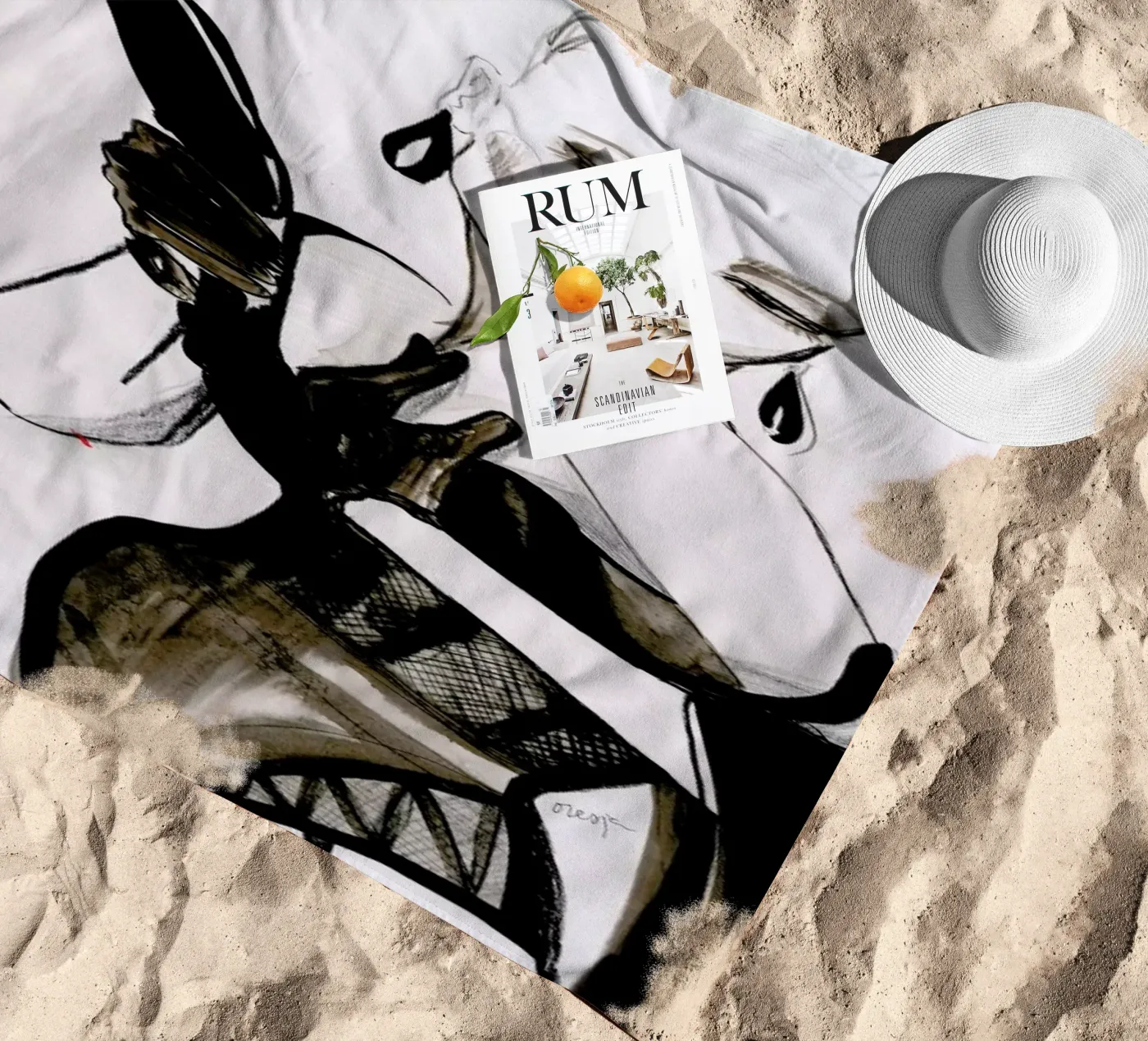 Vanity beach towel by Olesja Hännikäinen