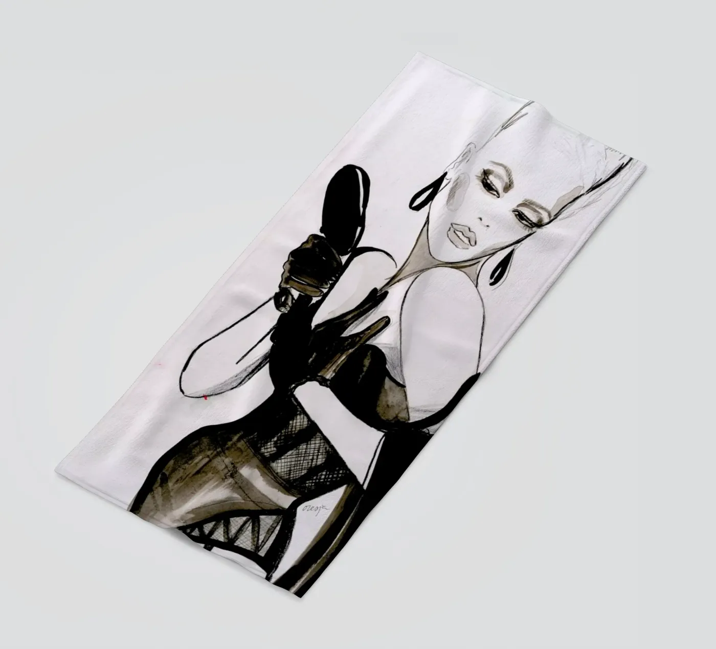 Vanity beach towel by Olesja Hännikäinen