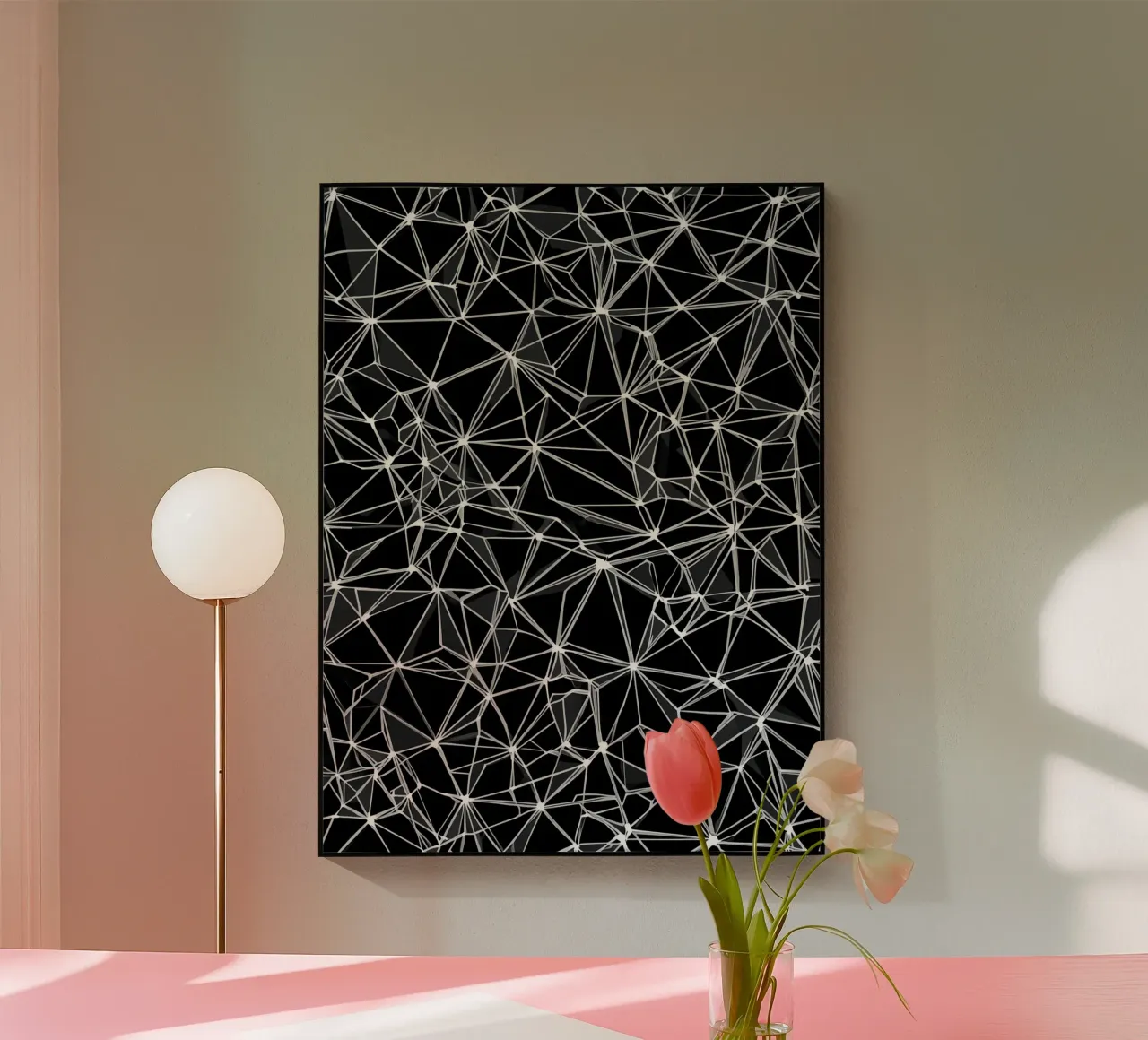 Motivo geometrico ripetuto senza soluzione di continuità plexiglass da uniqe world