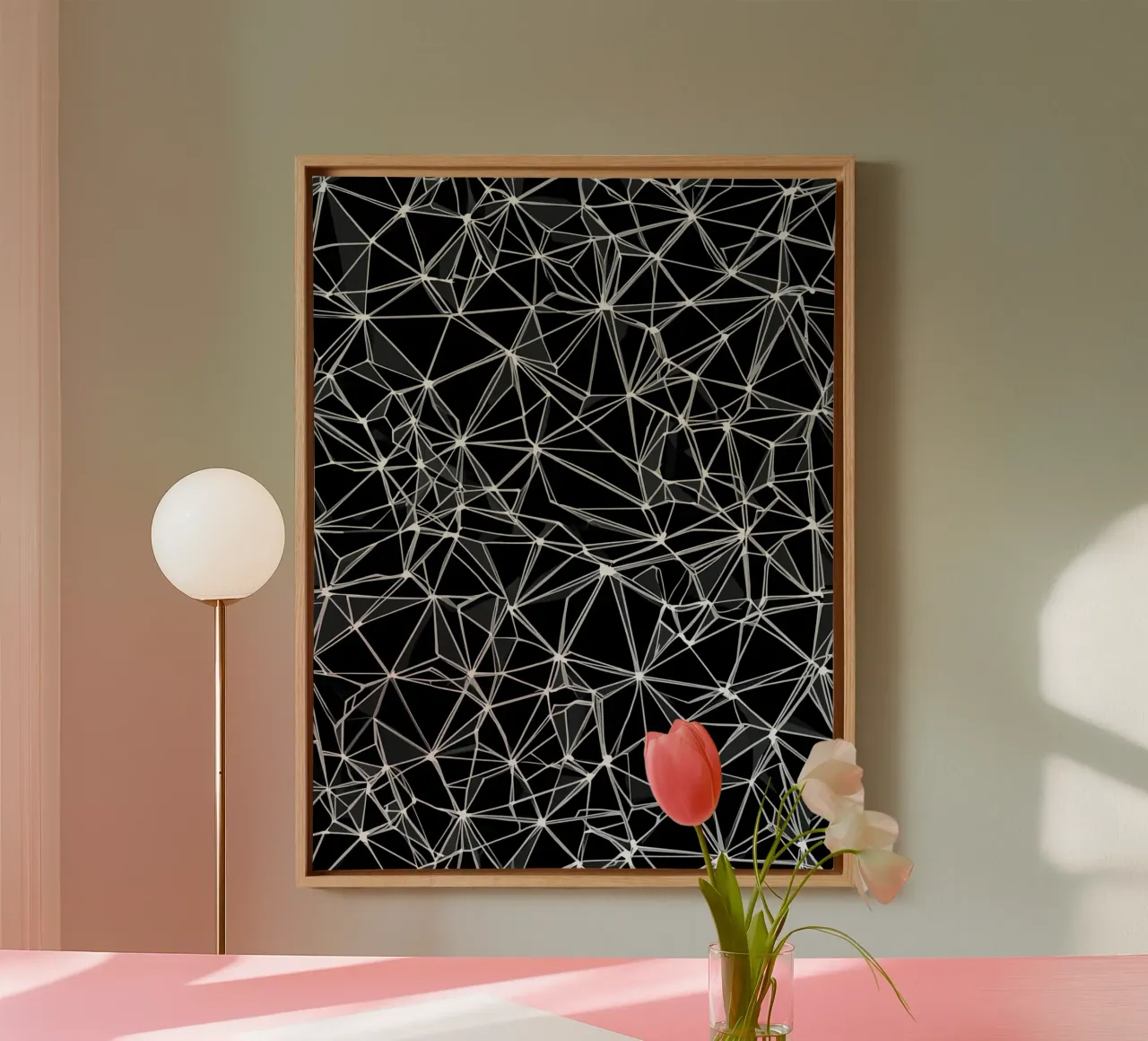 Seamless repeating geometric pattern canvas by uniqe world