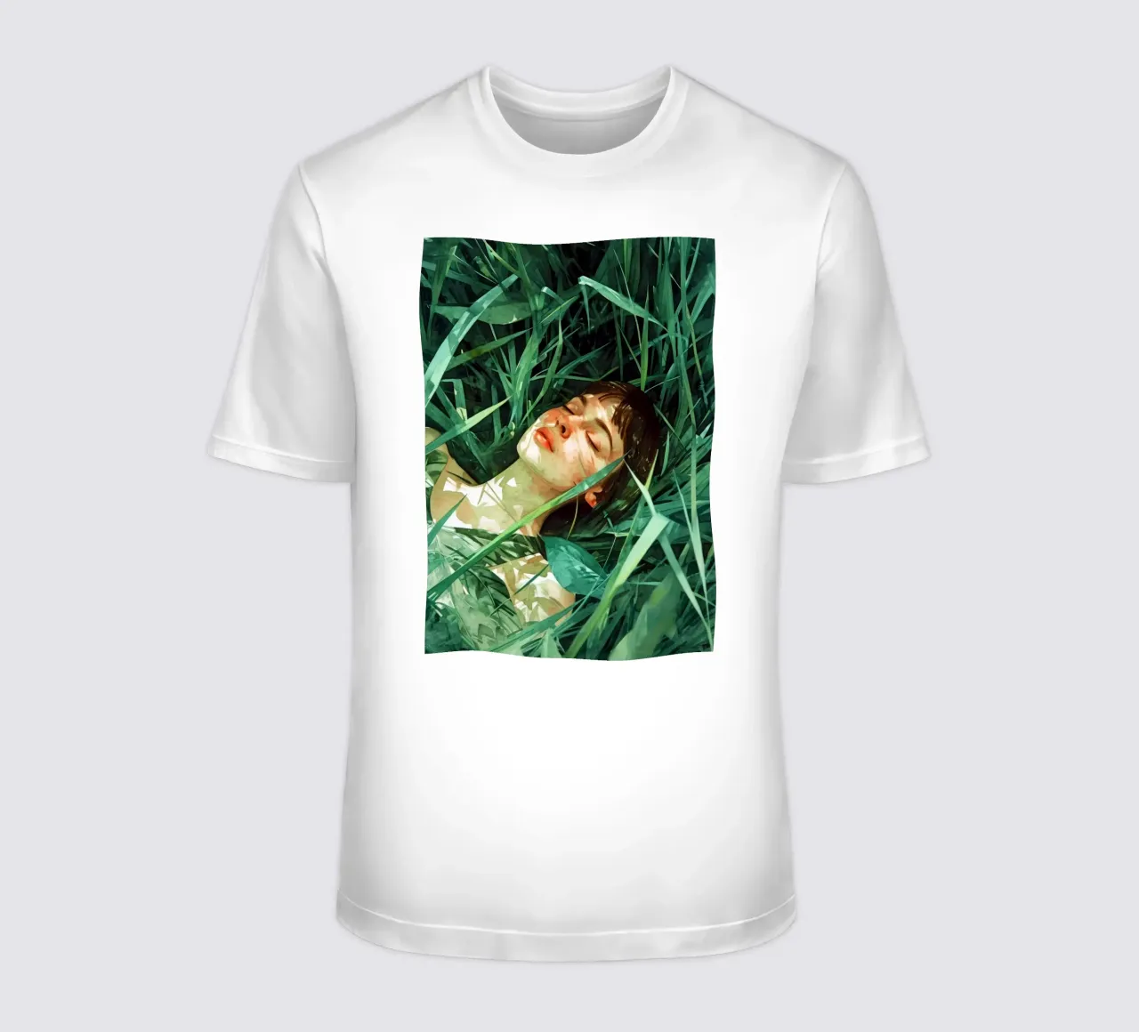 Ritratto di ragazza in relax t-shirt da Justyna Jaszke JBJart