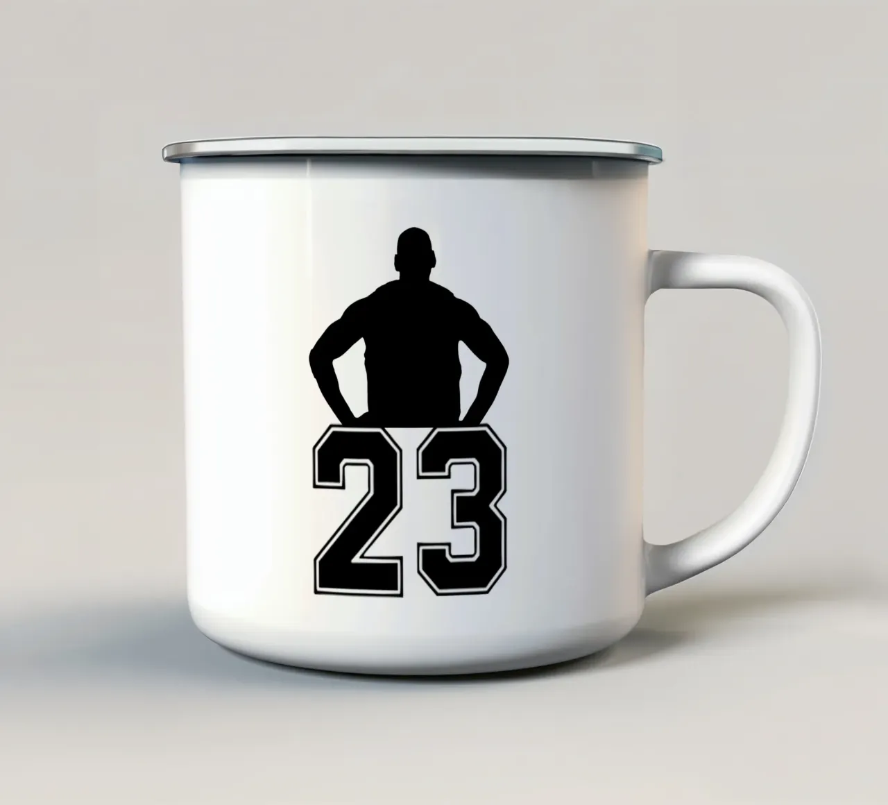 23 Nero tazza in smalto da blanca shop