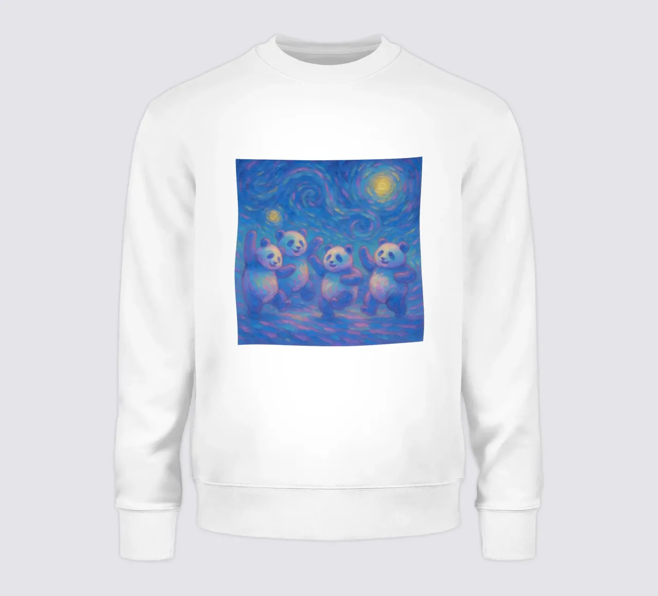 Pandas dansant sous un ciel étoilé sweat de Vincent’s Universe