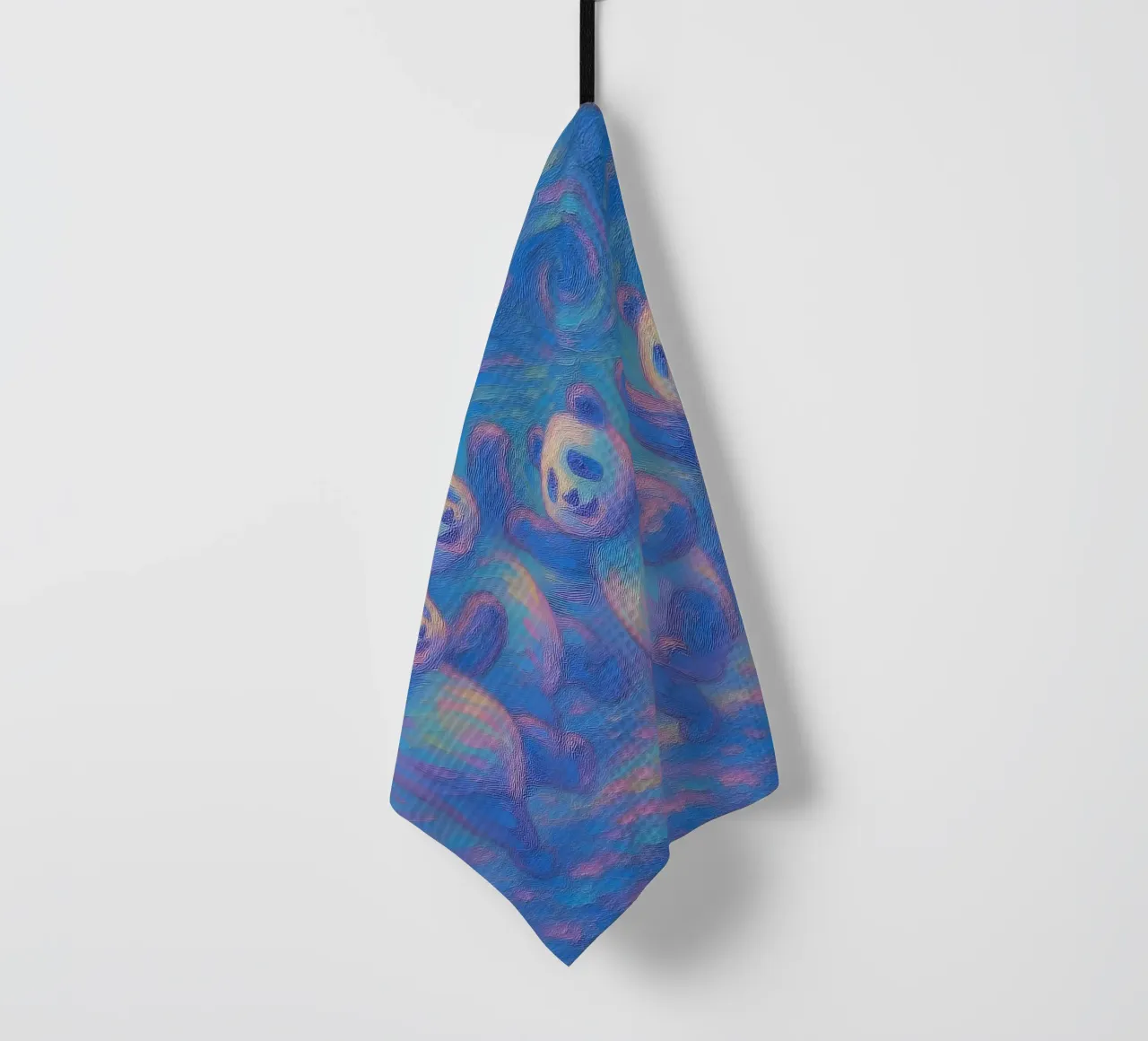 Pandas dansant sous un ciel étoilé torchon de Vincent’s Universe