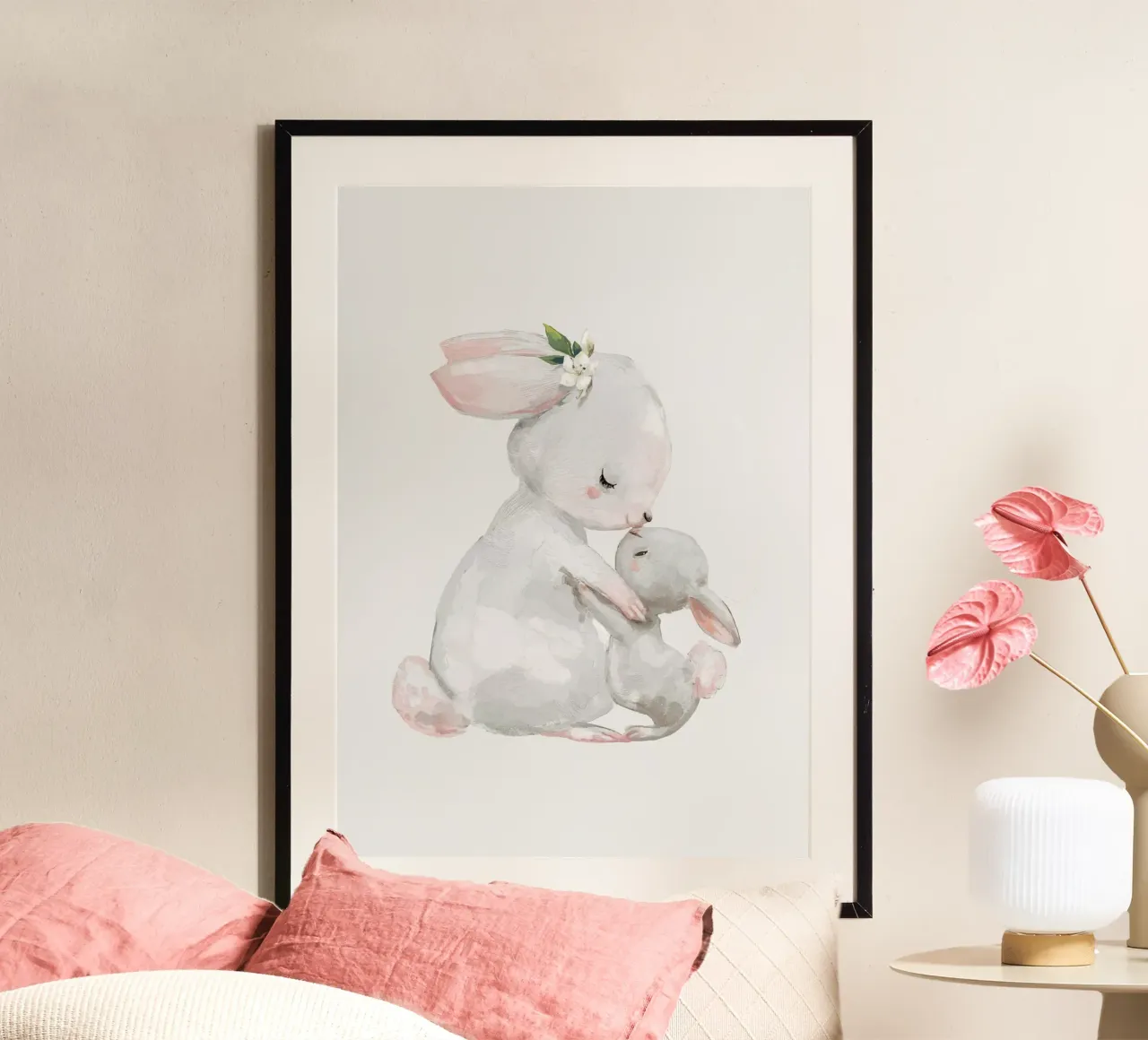 Hasenumarmung Poster von earl BM