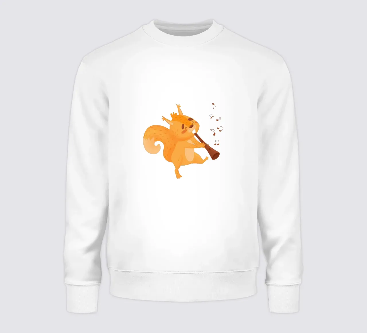 Scoiattolo arancione con flauto felpa da earl BM