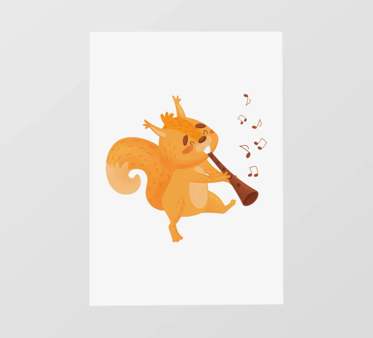 Scoiattolo arancione con flauto telo in pvc da earl BM