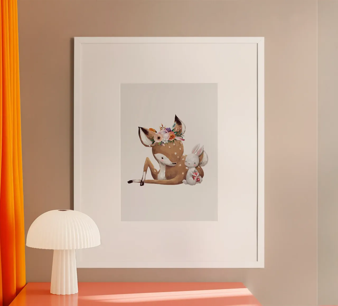 Cervo e coniglio poster da earl BM