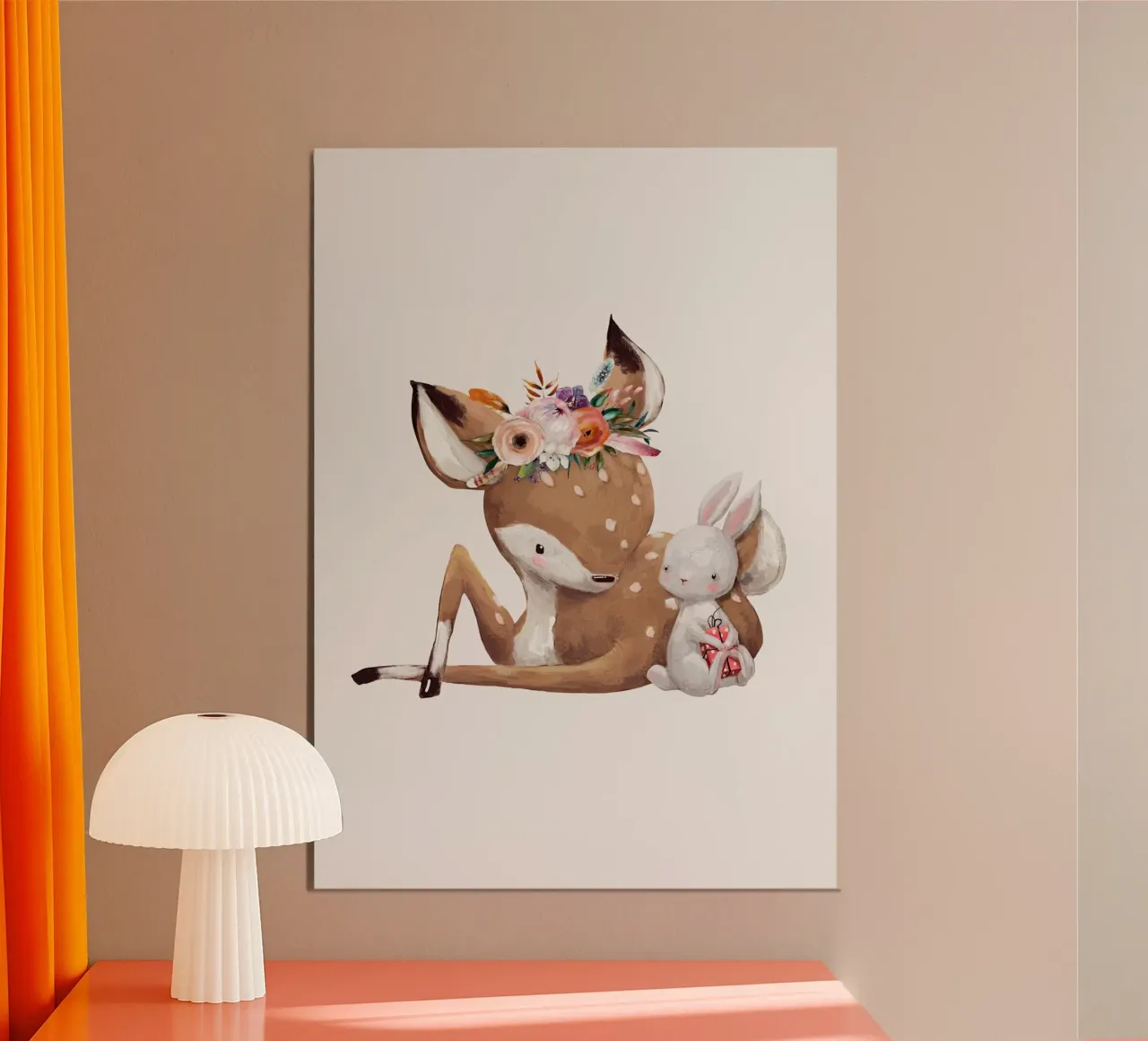 Cervo e coniglio poster da earl BM