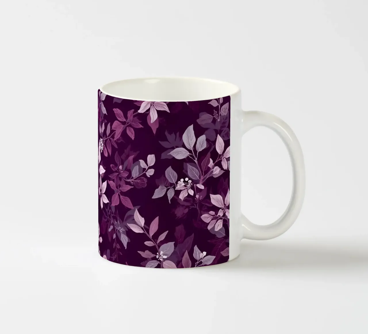 Purple Botanical Pattern tazza in ceramica da AzStore11