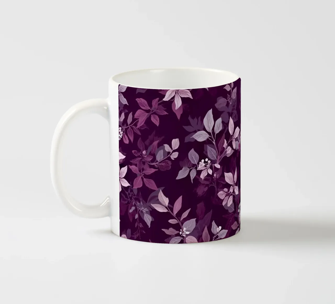 Purple Botanical Pattern tazza in ceramica da AzStore11