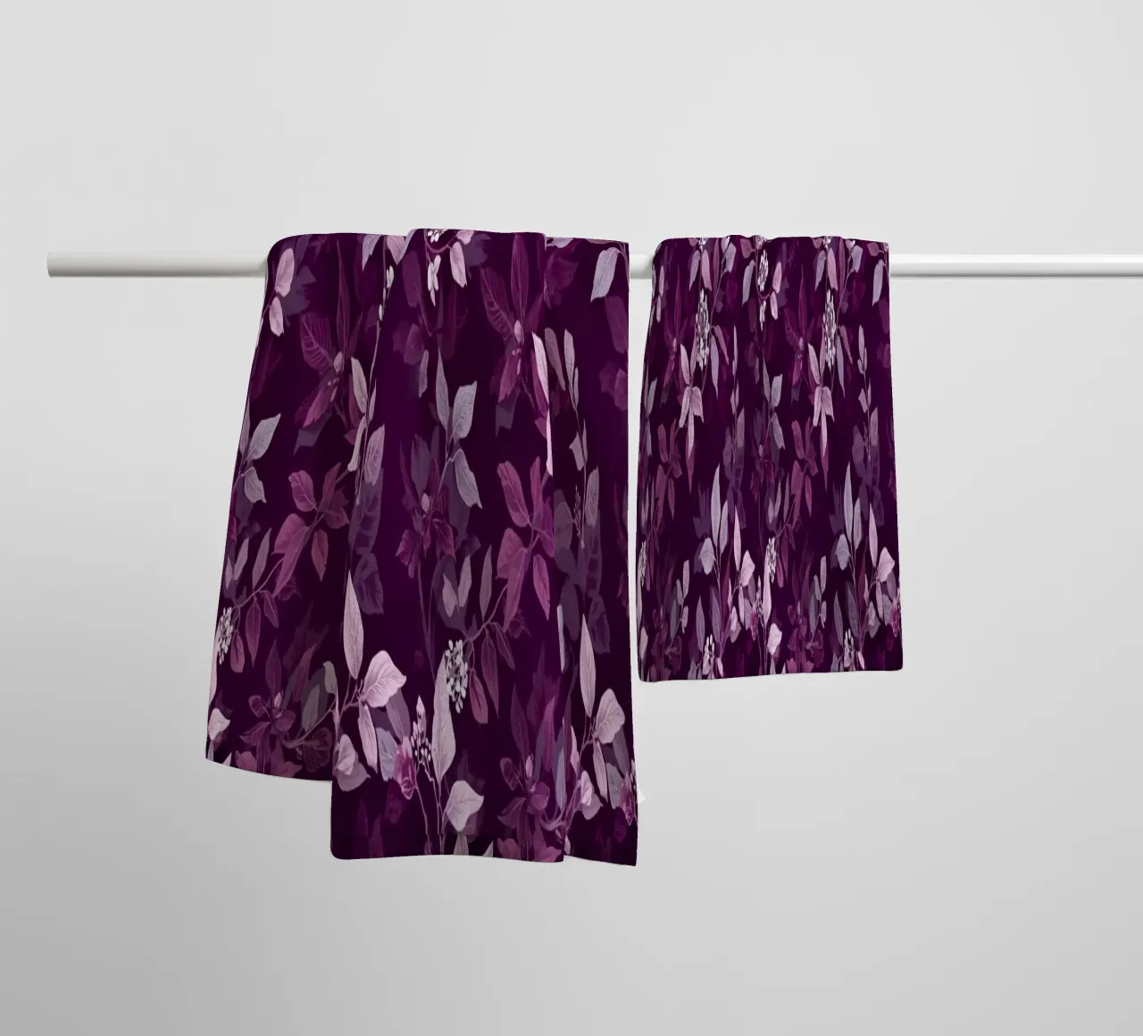 Purple Botanical Pattern asciugamano da bagno da AzStore11
