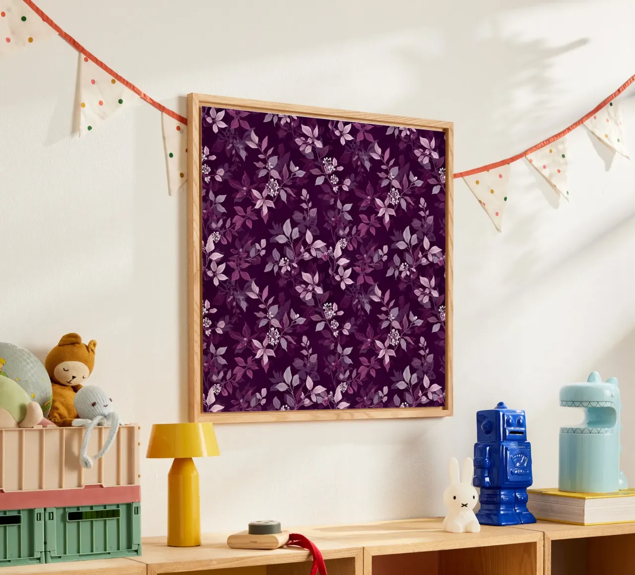 Purple Botanical Pattern plexiglass da AzStore11