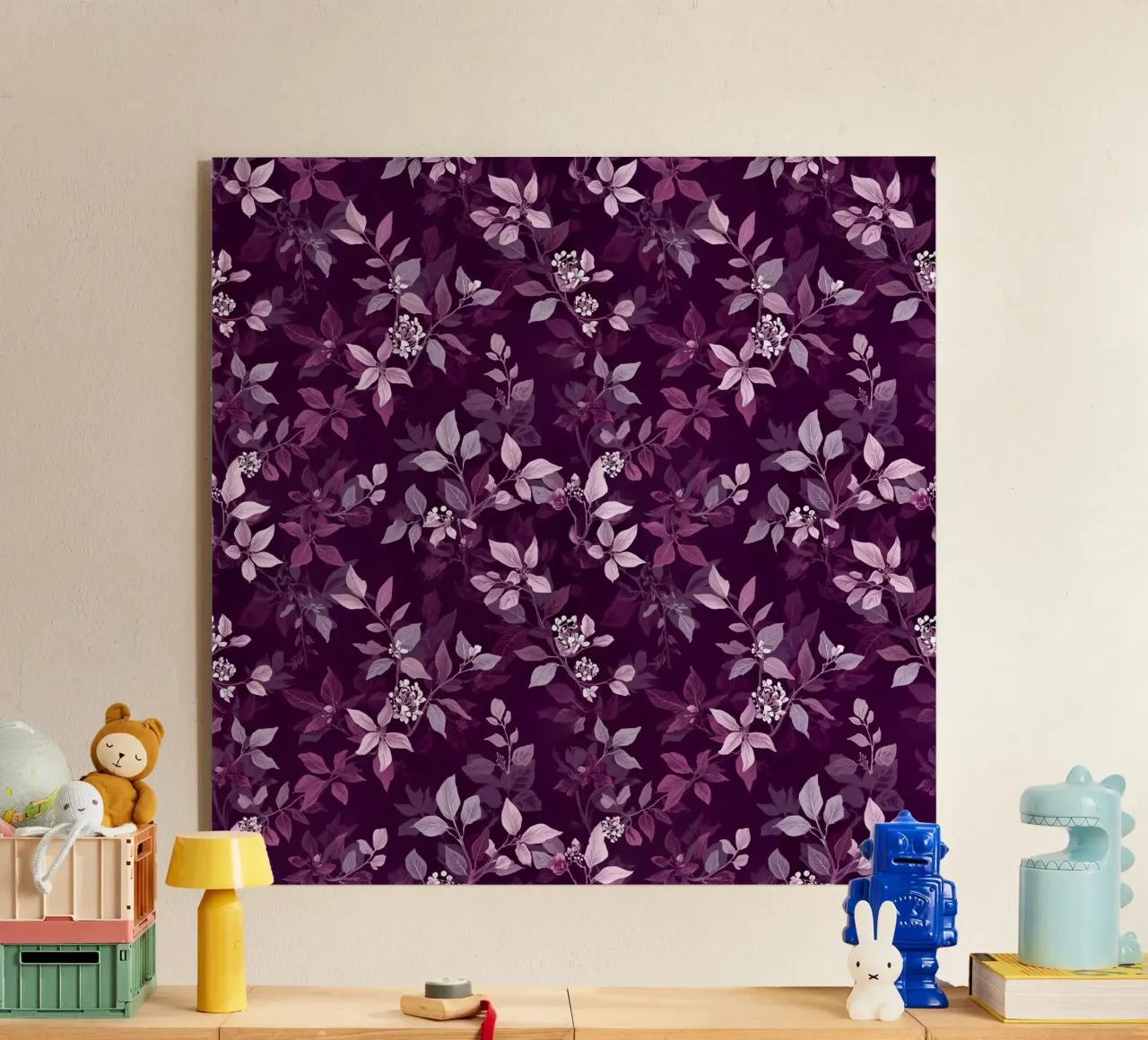 Purple Botanical Pattern acryl van AzStore11