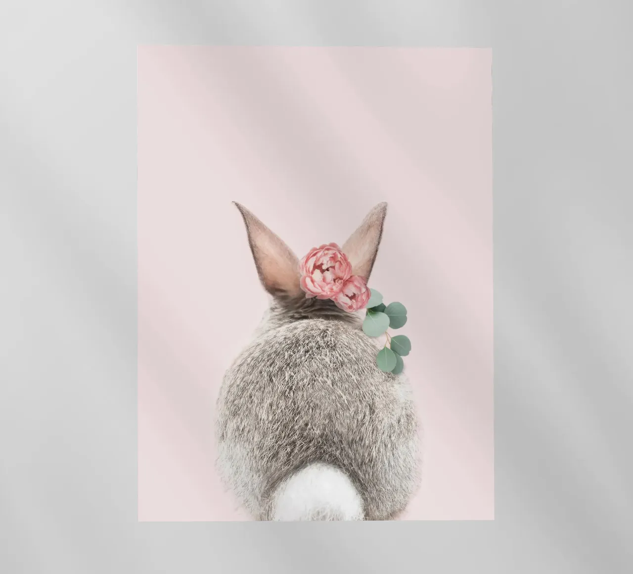 Corona di fiori coda di coniglio rosa pellicola backlit da earl BM