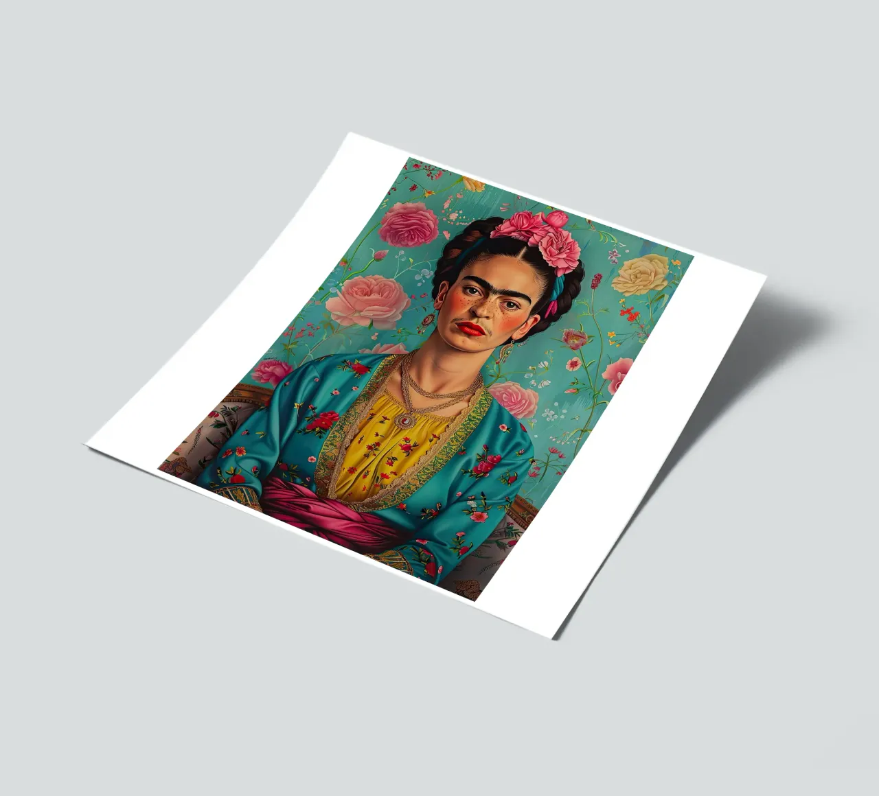 Frida Kahlo "Resilience in Every Stroke" Stickerbogen von Fantasias Florales