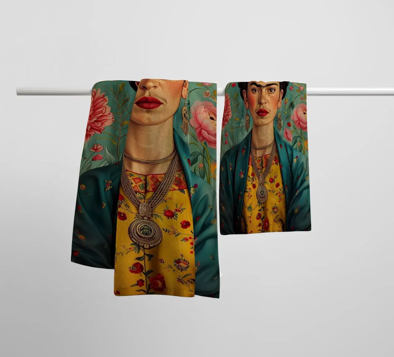 Frida Kahlo "Creative Rebellion" asciugamano da bagno da Fantasias Florales