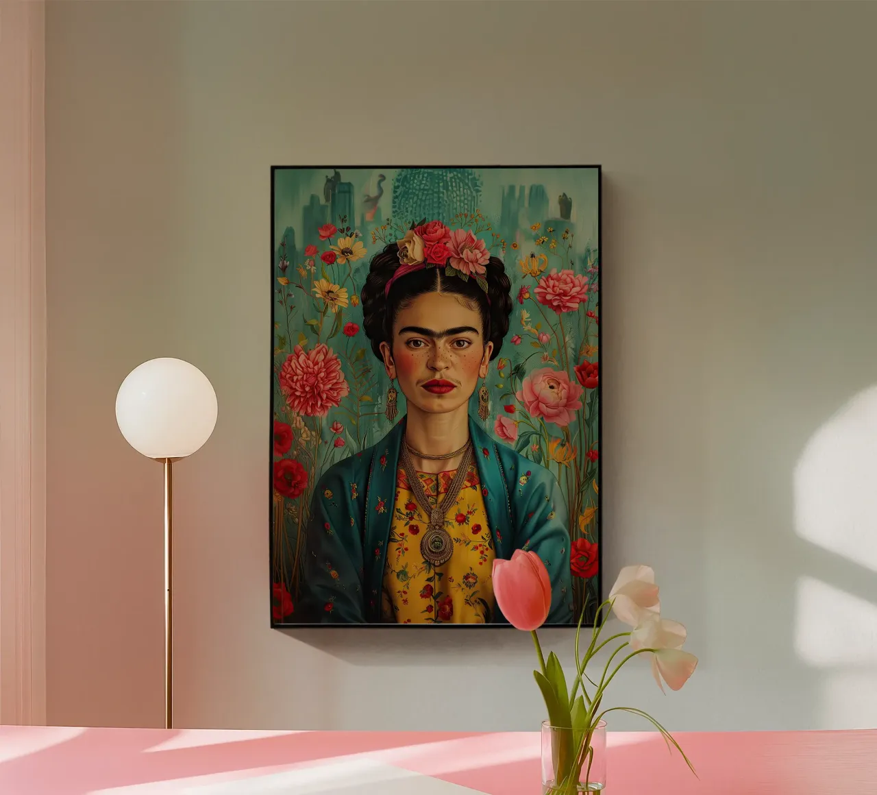 Frida Kahlo "Creative Rebellion" plexiglass da Fantasias Florales