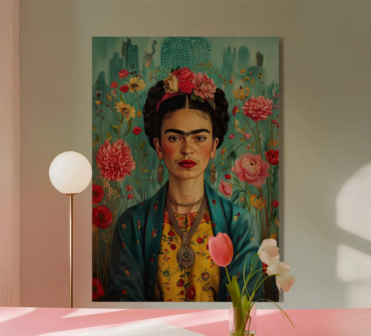 Frida Kahlo "Creative Rebellion" plexiglass da Fantasias Florales