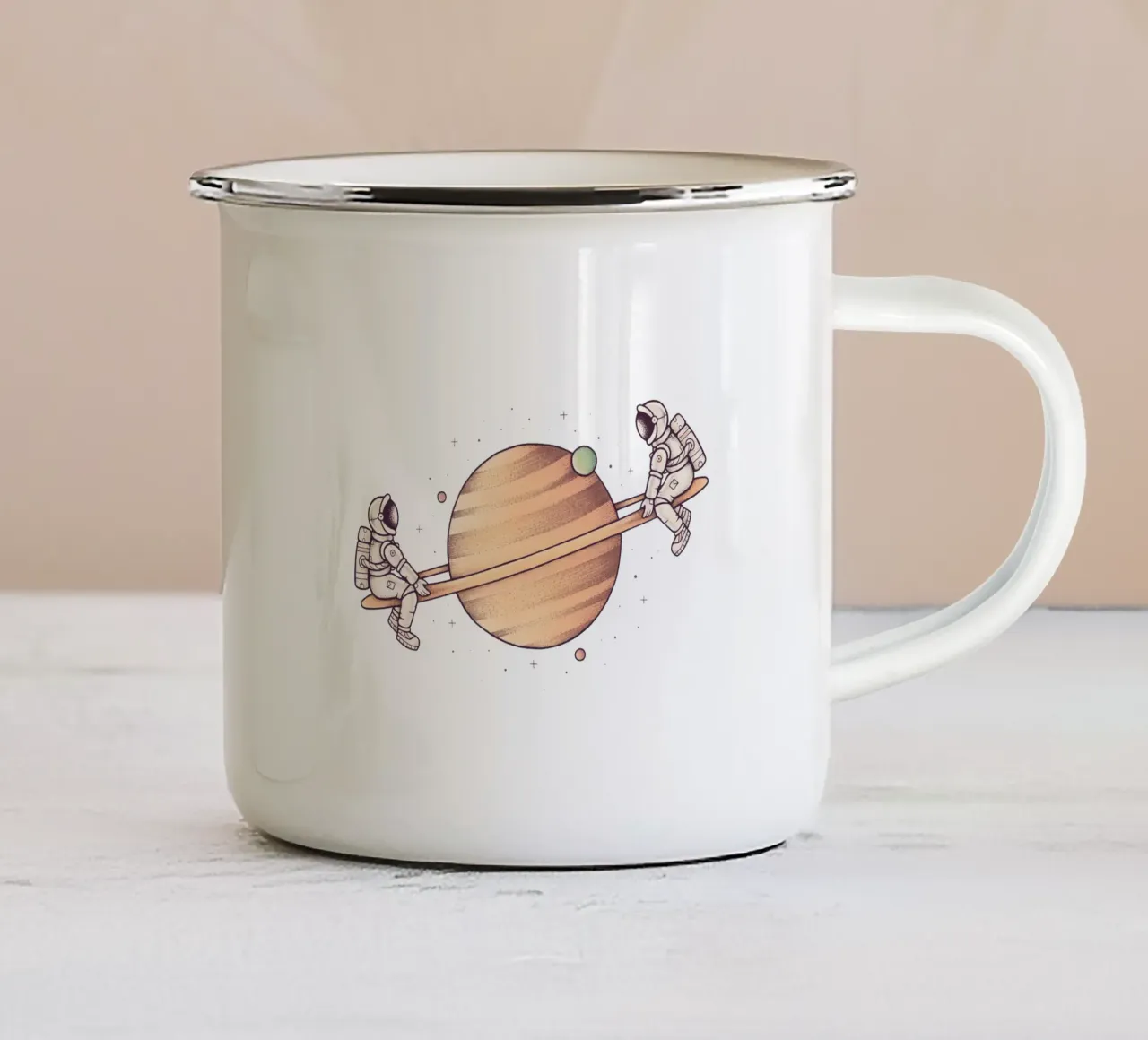 Enkel Dika - Cosmic Fun tazza in smalto da The Artcircle
