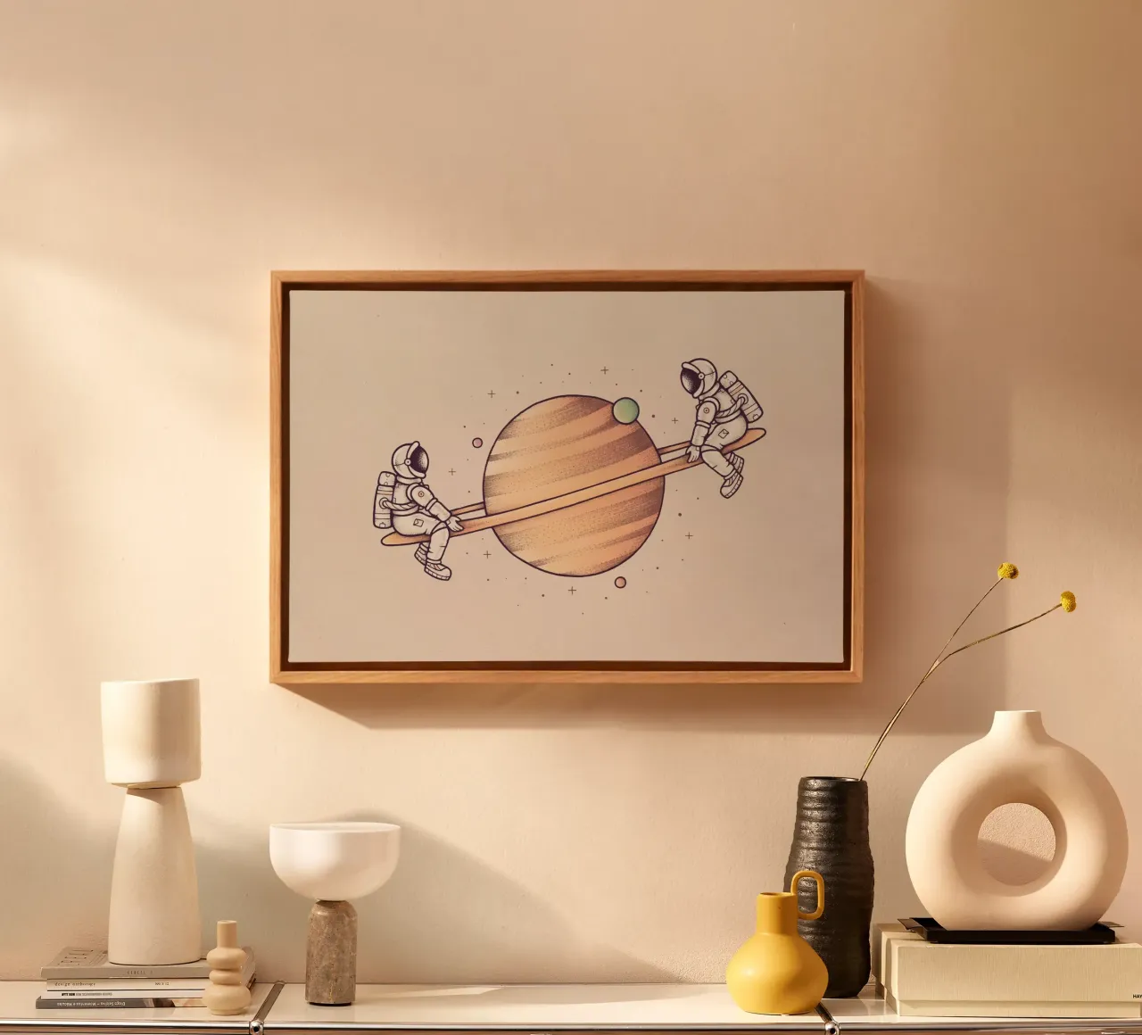Enkel Dika - Cosmic Fun tela con Cornice a cassetta da The Artcircle