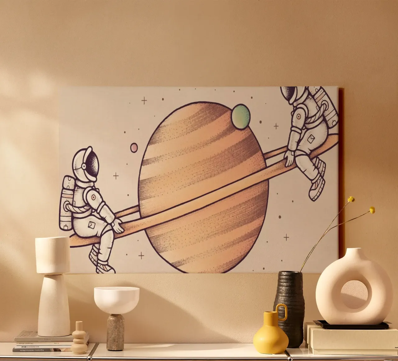 Enkel Dika - Cosmic Fun tela con Cornice a cassetta da The Artcircle
