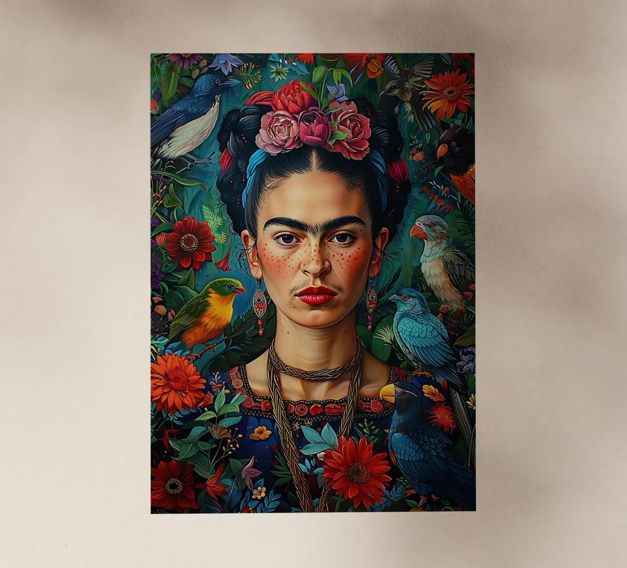 Frida Kahlo "Strength in Silence" pellicola backlit da Fantasias Florales