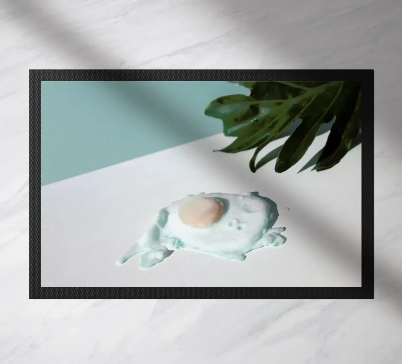 Eggs Are Blue doormat by George Griefy