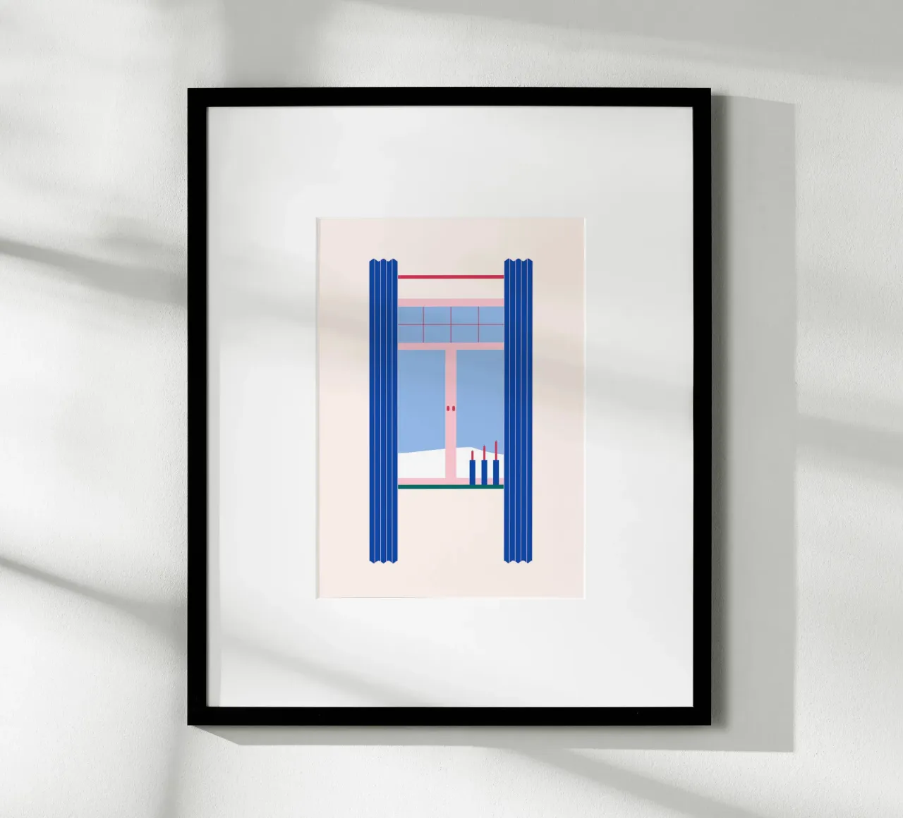 Blue window poster by janamossmann