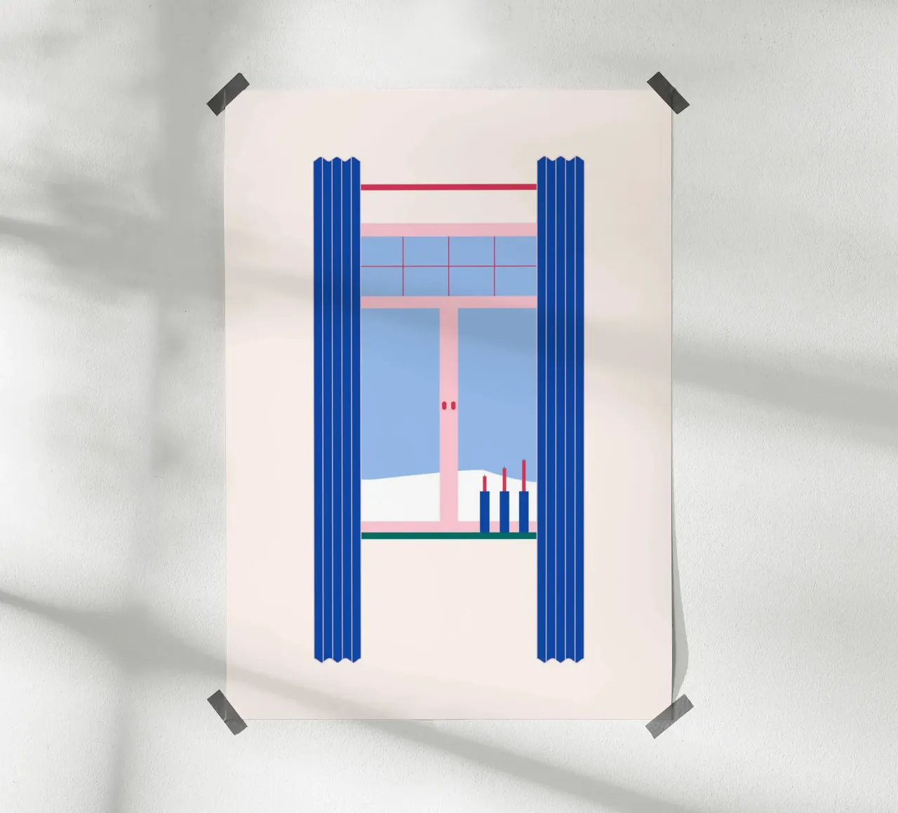 Fenster Blau Poster von janamossmann