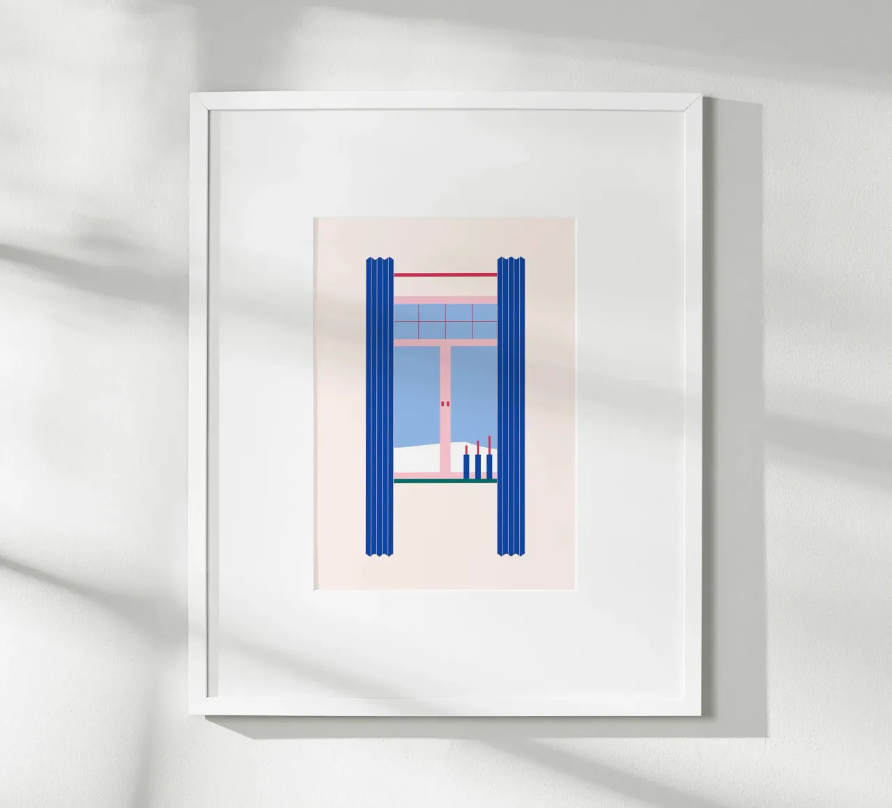 Blue window poster by janamossmann