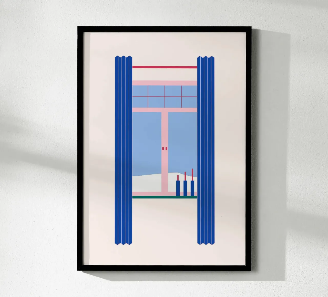 Blue window poster by janamossmann