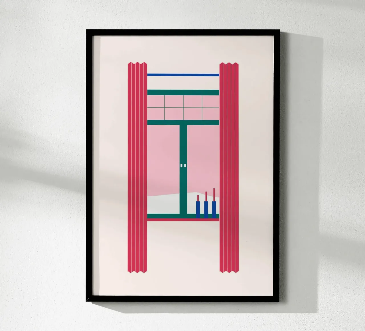 Pink window poster by janamossmann