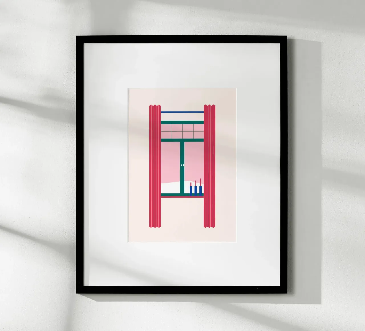 Pink window poster by janamossmann
