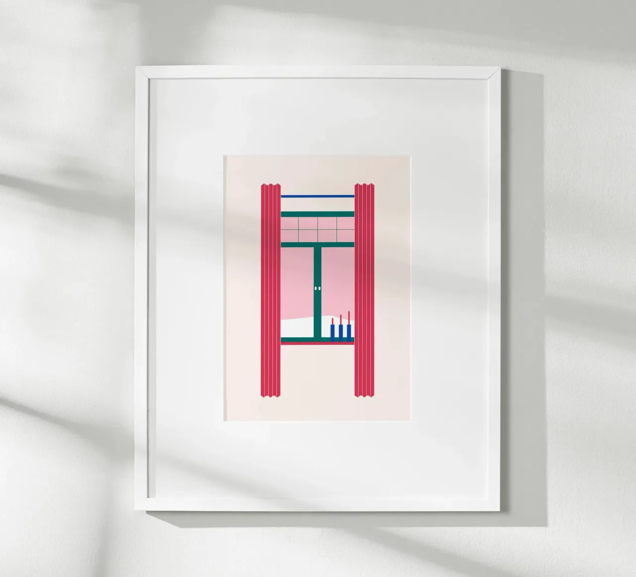 Pink window poster by janamossmann