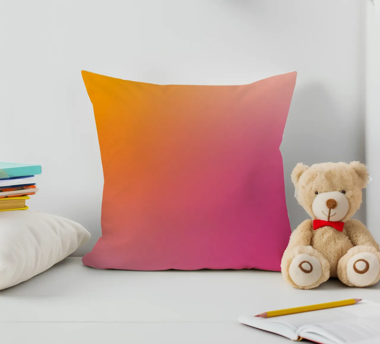 Gradiente rosa-arancio cuscino da Katja Stehle Design