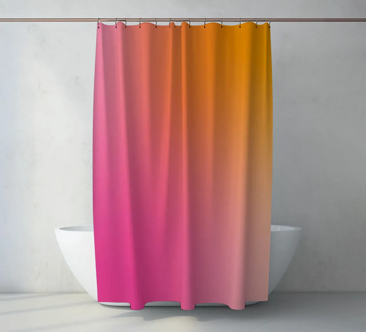 Gradiente rosa-arancio tenda da doccia da Katja Stehle Design