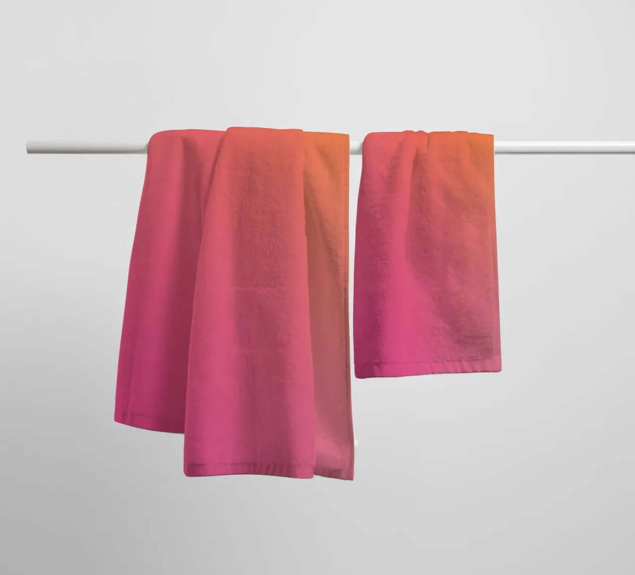Gradiente rosa-arancio asciugamano da bagno da Katja Stehle Design