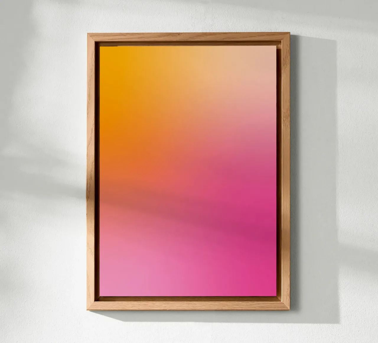 Gradiente rosa-arancio alluminio dibond con Cornice Artbox da Katja Stehle Design