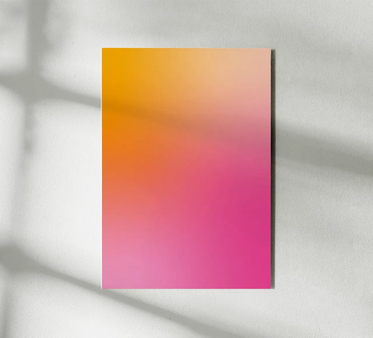 Gradiente rosa-arancio alluminio dibond con Cornice Artbox da Katja Stehle Design