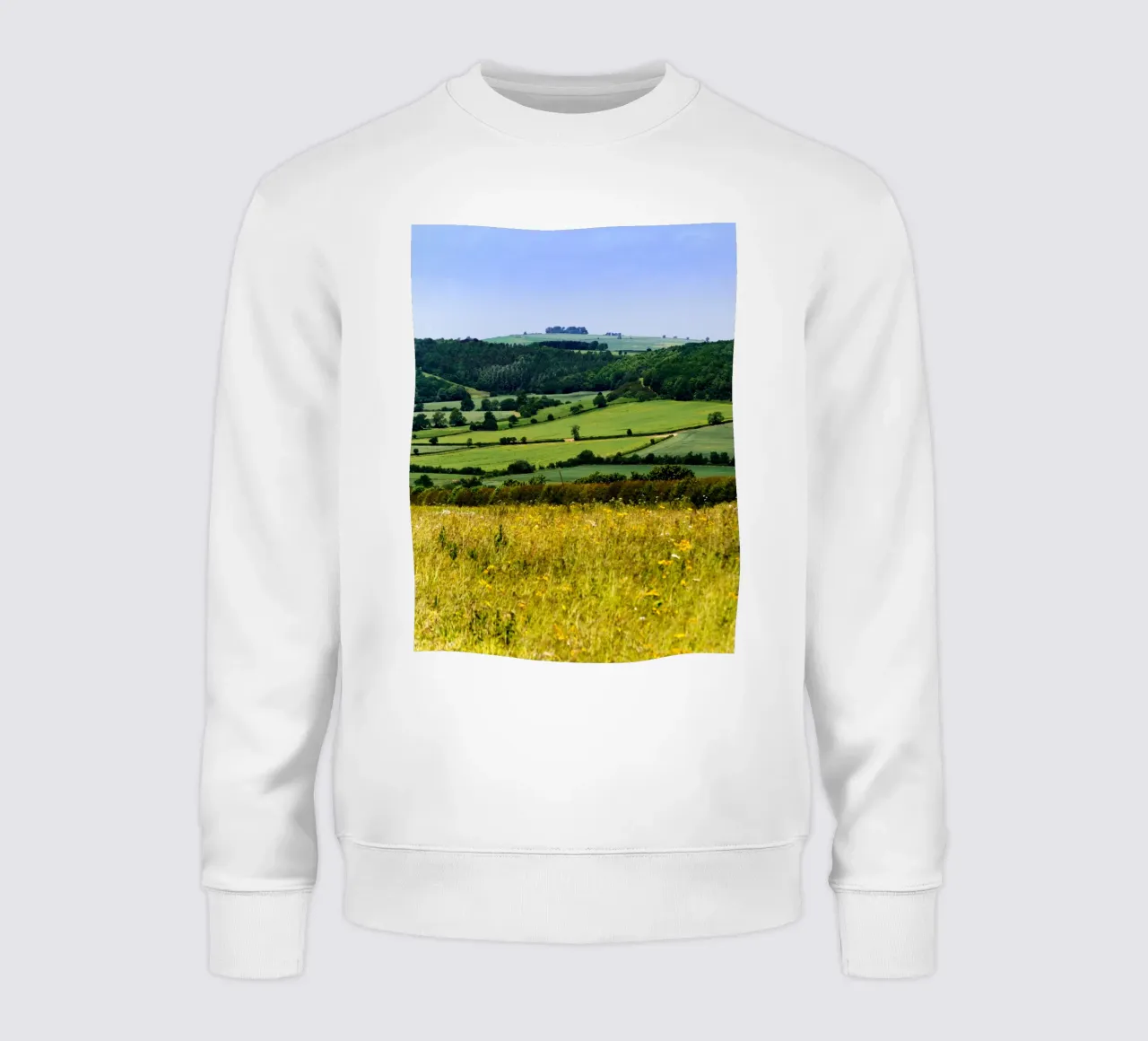 Paesaggio delle colline verdi felpa da The art seasons