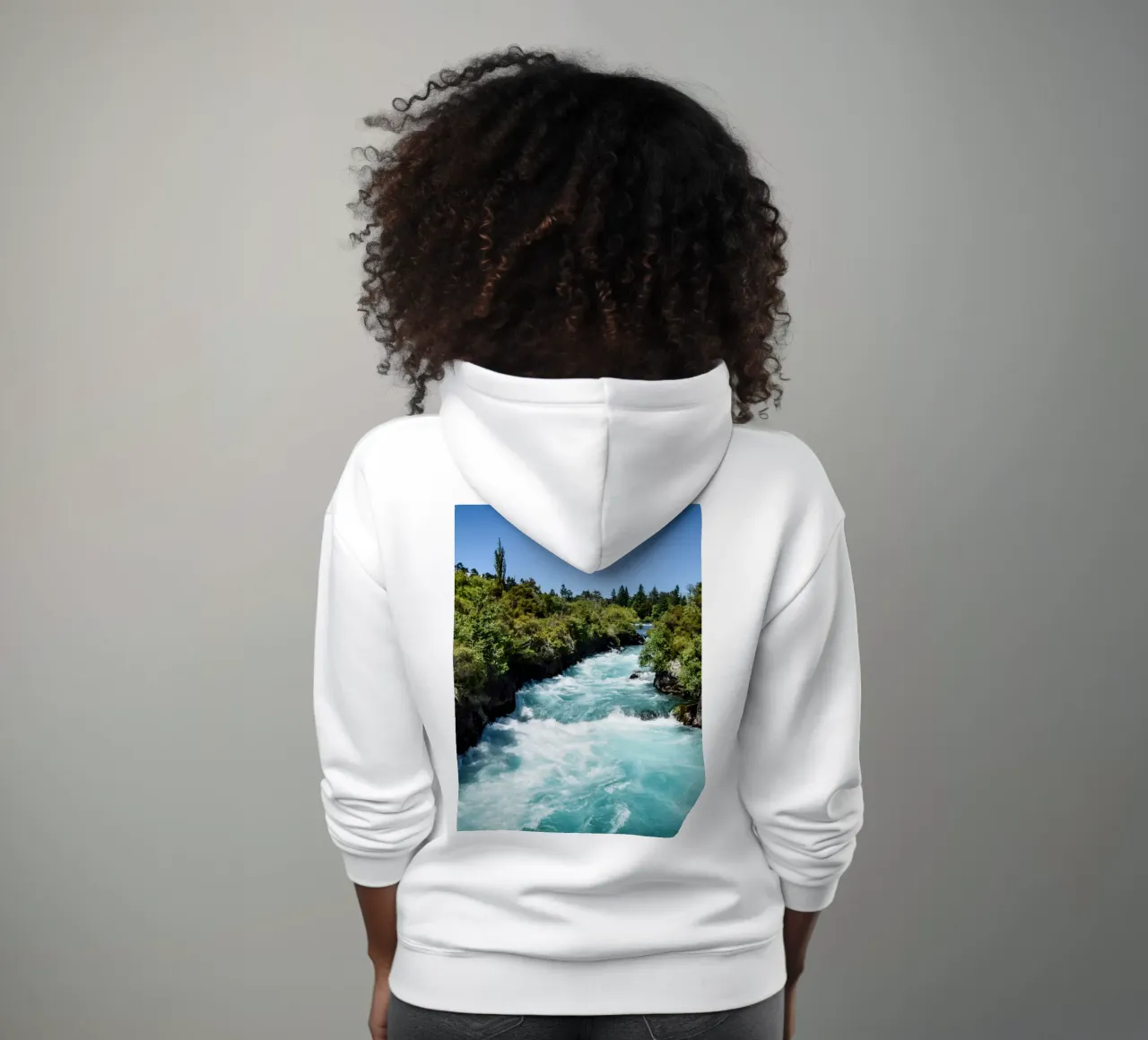 Fiume Turquoise Rapids felpa con cappuccio da The art seasons