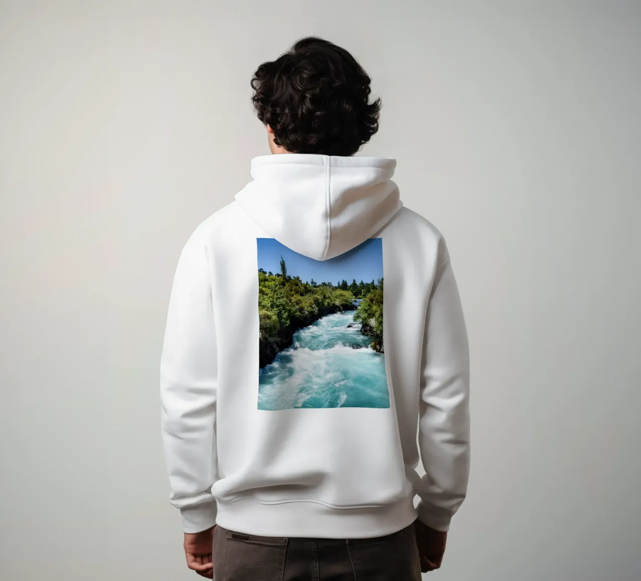 Fiume Turquoise Rapids felpa con cappuccio da The art seasons